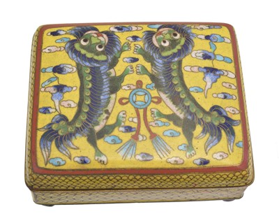 Lot 277 - A cloissonne box