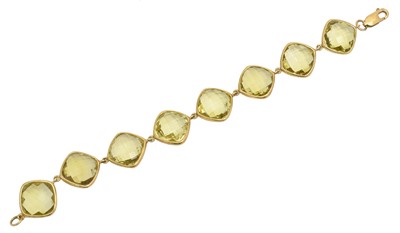 Lot 5 - A prasiolite bracelet