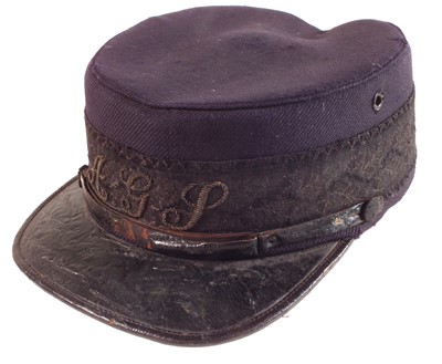 Lot 436 - Victorian Army Garrison Corps pill box cap