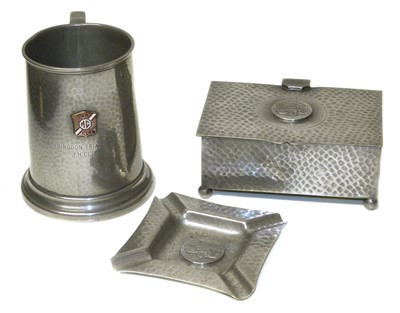 Lot 71 - Pewter tankard MG Car Club badge