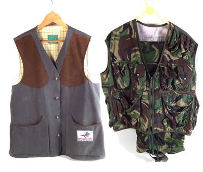 Lot 428 - DPM waiscoat and trousers, and four Shooting waistcoats