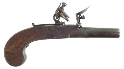 Lot 19 - Flintlock pocket pistol by Thomas