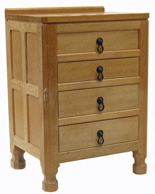 Lot 193 - Robert ' Mouseman' Thompson four drawer side cabinet.