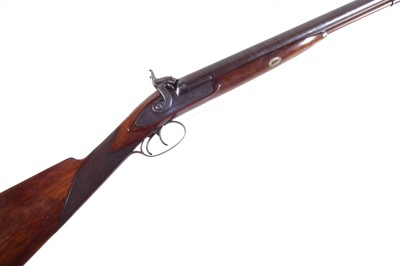 Lot 86 - T. & W. Harrison 12 bore percussion double barrel shotgun