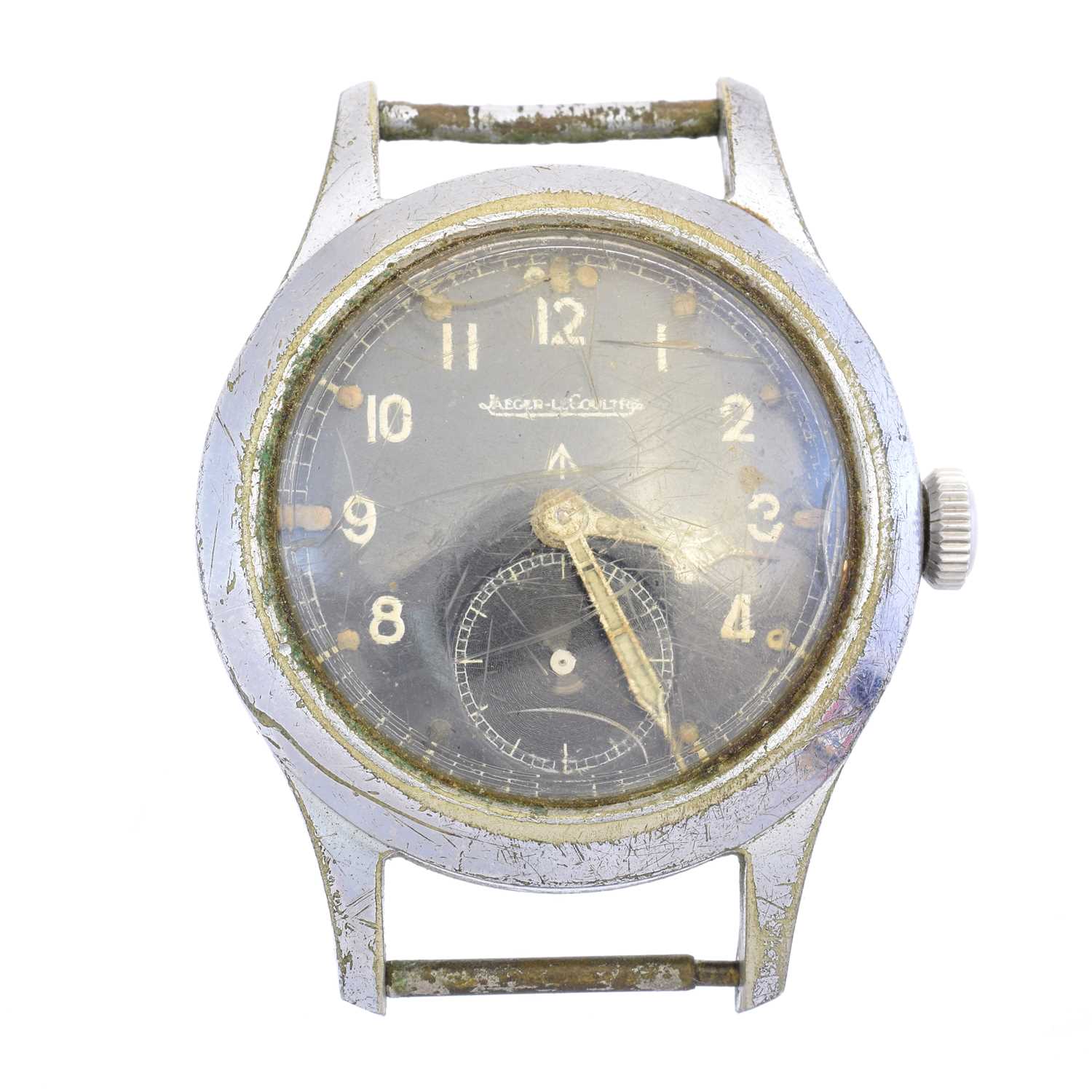 Lot 270 - A WWII Jaeger-LeCoultre 'Dirty Dozen' manual wind wristwatch