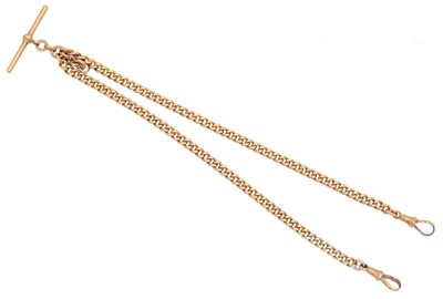 Lot 130 - A 9ct gold Albert chain