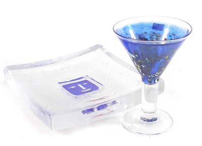 Lot 157 - Kosta Boda Glass Bowl and Cocktail Glass