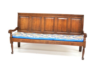 Lot 388 - Late 18th-century oak settle