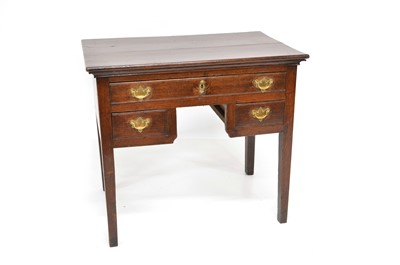 Lot 419 - George III oak side table
