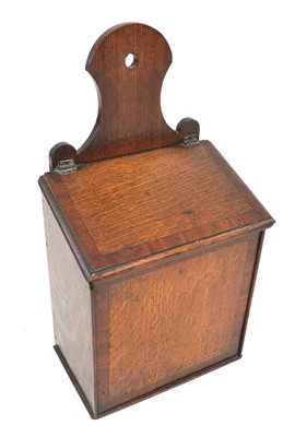 Lot 346 - Victorian oak saltbox