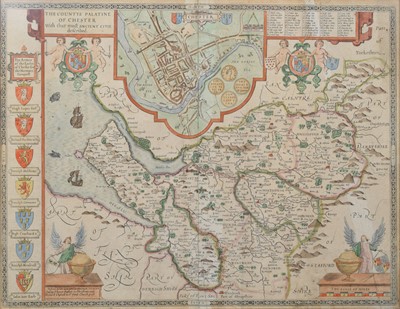 Lot 82 - John Speede, Map of Cheshire.