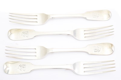 Lot 195 - Four William IV forks