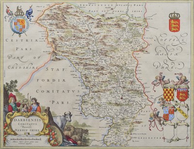 Lot 84 - Blaeu, Joan. Map of Derbyshire.