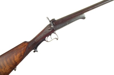 Lot 112 - Double barrel pinfire shotgun by J.J. Reeb