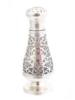 Lot 153 - A Victorian silver mounted sifter