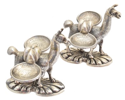 Lot 142 - A pair of Peruvian silver models