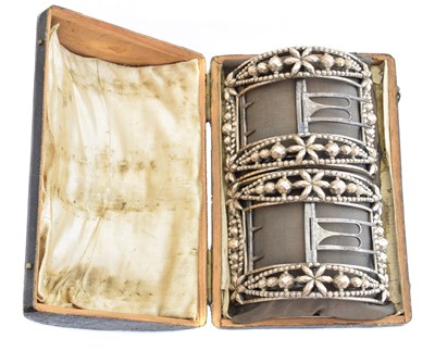 Lot 248 - A pair of Georgian silver shoe buckles