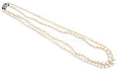 Lot 112 - A cultured pearl zircon and diamond necklace