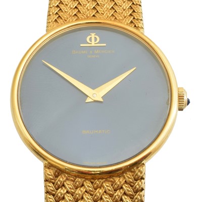 Lot 258 - An 18ct gold Baume & Mercier Baumatic wristwatch