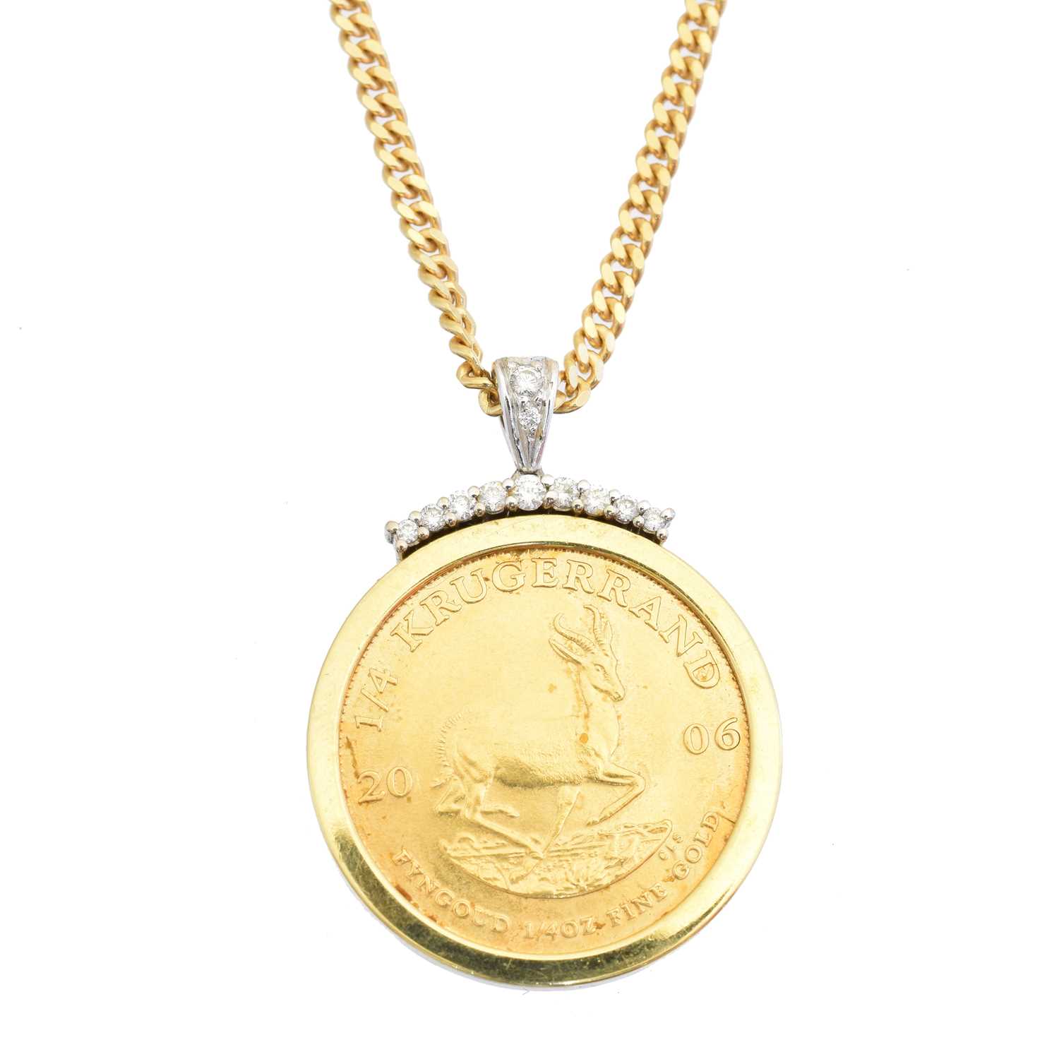 Lot 58 - A quarter krugerand pendant