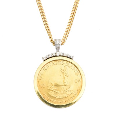 Lot 58 - A quarter krugerand pendant