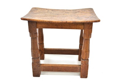 Lot 258 - A Robert Thompson of Kilburn "Mouseman" Burr Oak Stool