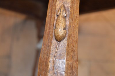 Lot 258 - A Robert Thompson of Kilburn "Mouseman" Burr Oak Stool