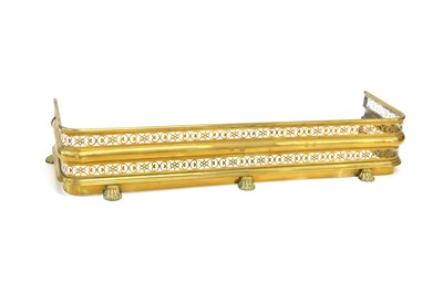 Lot 361 - Regency brass fender