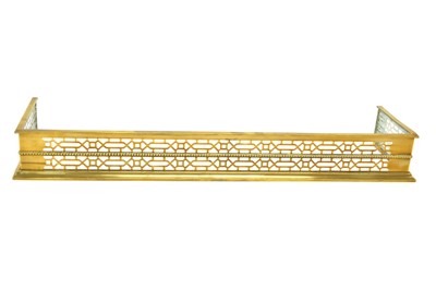 Lot 365 - Victorian brass fire curb