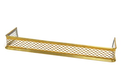 Lot 366 - Victorian brass fire curb