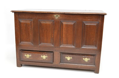 Lot 440 - Late 18th-century oak jointed chest