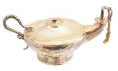 Lot 161 - A George V silver table lighter