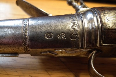 Lot 2 - Flintlock Queen Anne pistol by Walker of London