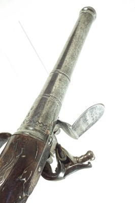 Lot 2 - Flintlock Queen Anne pistol by Walker of London