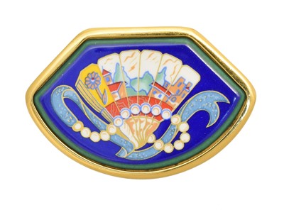 Lot 81 - A Hermès enamel brooch