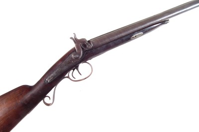 Lot 110 - Percussion double-barrel shotgun