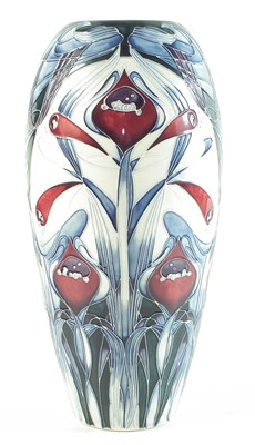 Lot 173 - Moorcroft Pottery Spirit of Liberty pattern vase, designed by Emma Bossons, ltd. ed. 103/200, 37cm height