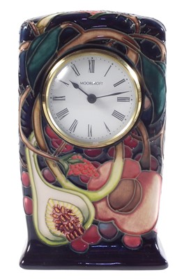Lot 186 - Moorcroft clock designed by Emma Bossons