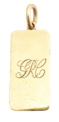 Lot 55 - A 9ct gold ingot