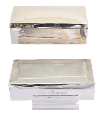 Lot 185 - Two silver cigarette boxes