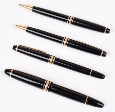 Lot 144 - Montblanc Meisterstuck pen set and assorted refills.