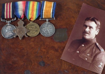 Lot 186 - WW1 Medal Group with Bravery medal
