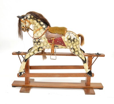 Lot 369 - Edwardian dapple grey rocking horse