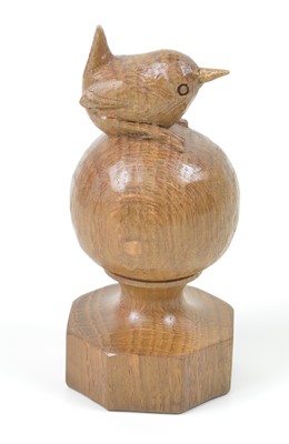 Lot 262 - Wrenman carved wren on balled finial.