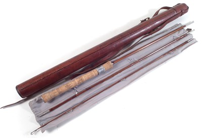 Lot 313 - Orvis impregnated Rocky Mountain 6.6ft split cane spinning rod