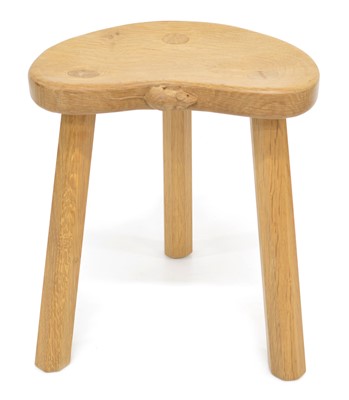 Lot 259 - A Robert Thompson of Kilburn "Mouseman" Oak Cow Stool