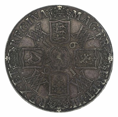 Lot 19 - William and Mary, Crown, 1691 TERTIO.
