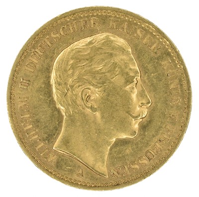 Lot 97 - German States, Prussia, Wilhelm II (1888-1918), 20 (Twenty) Mark, 1888.