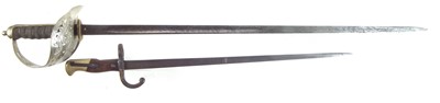 Lot 226 - 1897 pattern sword and a Gras rifle bayonet