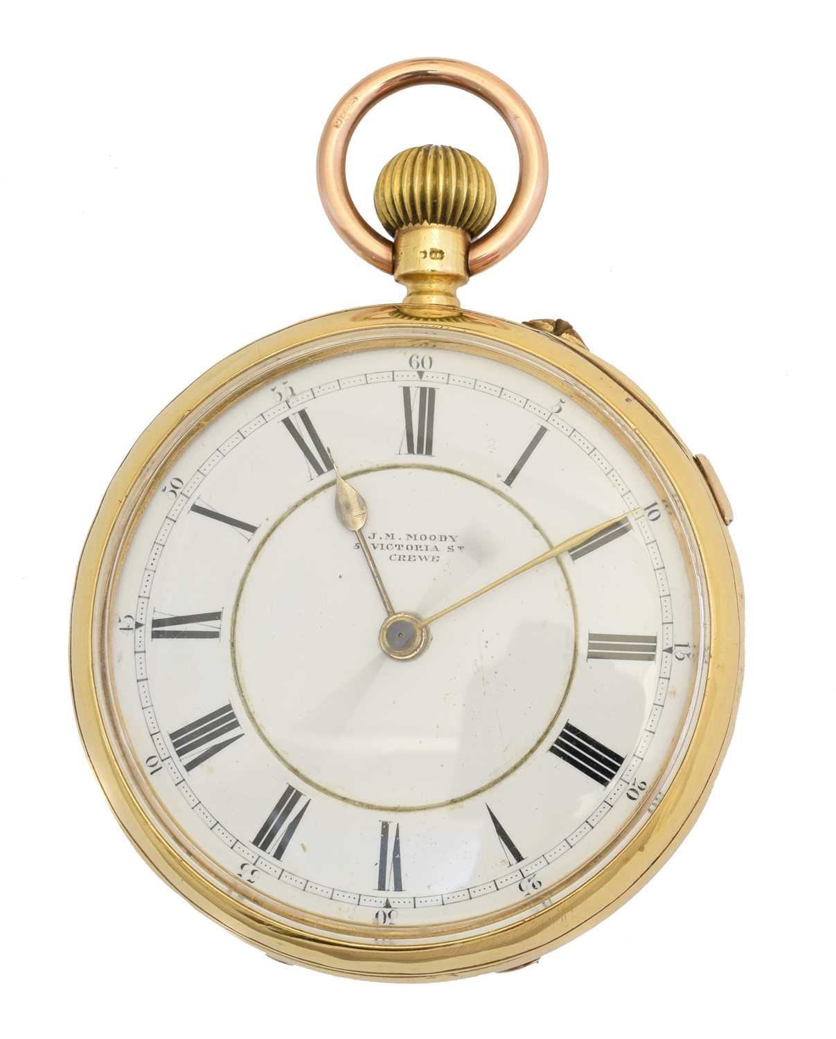 Lot 151 - An 18ct gold open face pocket watch